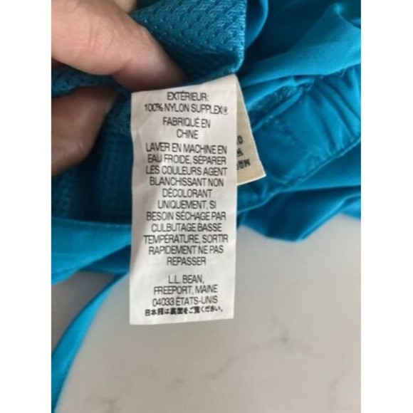 L.L. Bean Women’s Blue Supplex Nylon Drawstring Shorts with Pockets Size L - Picture 12 of 13